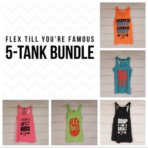 Flex Till You’re Famous 5 workout tank bundle